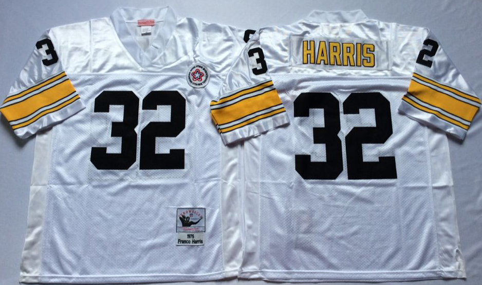 Men NFL Pittsburgh Steelers 32 Harris white Mitchell Ness jerseys
